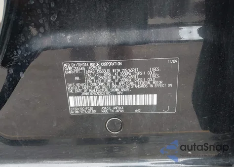 2010 Toyota Rav4 z USA, uszkodzony, nr VIN JTMBF4DVXAD027785